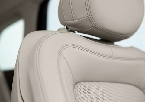 A detail shot of available leather-trimmed Perfect Position front seat shows off artistic details like luxe materials, precision stitching and supple curves | Mark Ficken Lincoln in Charlotte NC