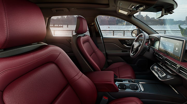The available Perfect Position front seats in the 2024 Lincoln Corsair® SUV are shown. | Mark Ficken Lincoln in Charlotte NC