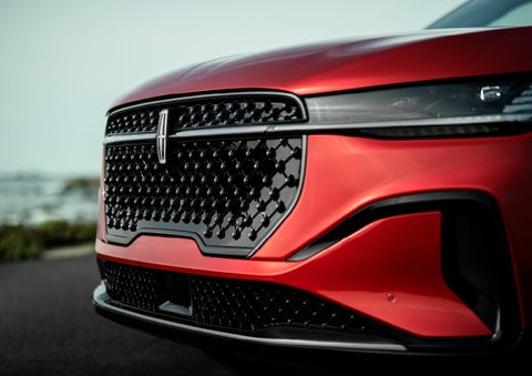 The sleek grille of a 2024 Lincoln Nautilus® SUV with the available Jet Appearance Package makes a bold statement. | Mark Ficken Lincoln in Charlotte NC